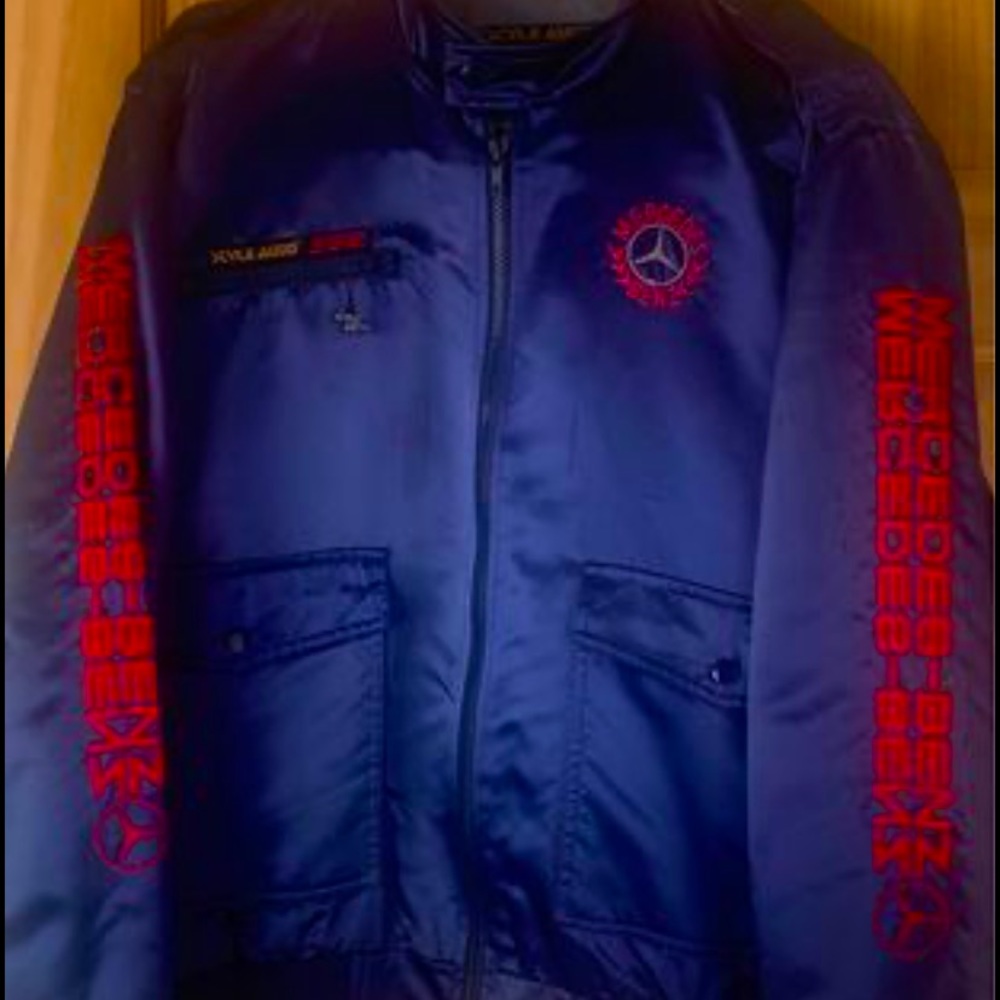 Mercedes satin bomber jacket